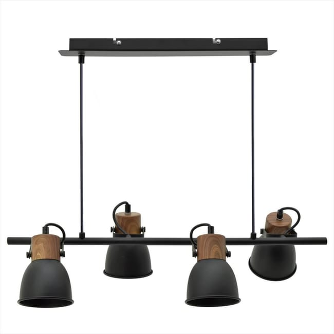 Suspension, industriel métal noir et bois SEYNAVE Clyde barre 4 lumière(s) Leroy Merlin Suspension, industriel métal noir et bois SEYNAVE Clyde barre 4 lumière(s) Leroy Merlin