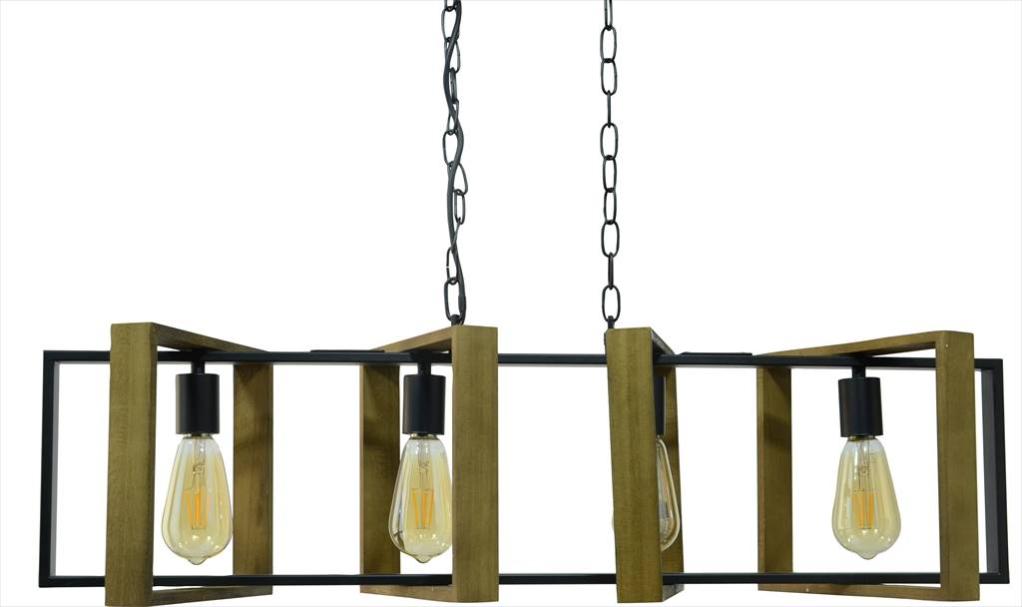 Suspension, industriel métal noir et bois naturel BOUDET Wooli 4 lumière L.90 cm Leroy Merlin Suspension, industriel métal noir et bois naturel BOUDET Wooli 4 lumière L.90 cm Leroy Merlin