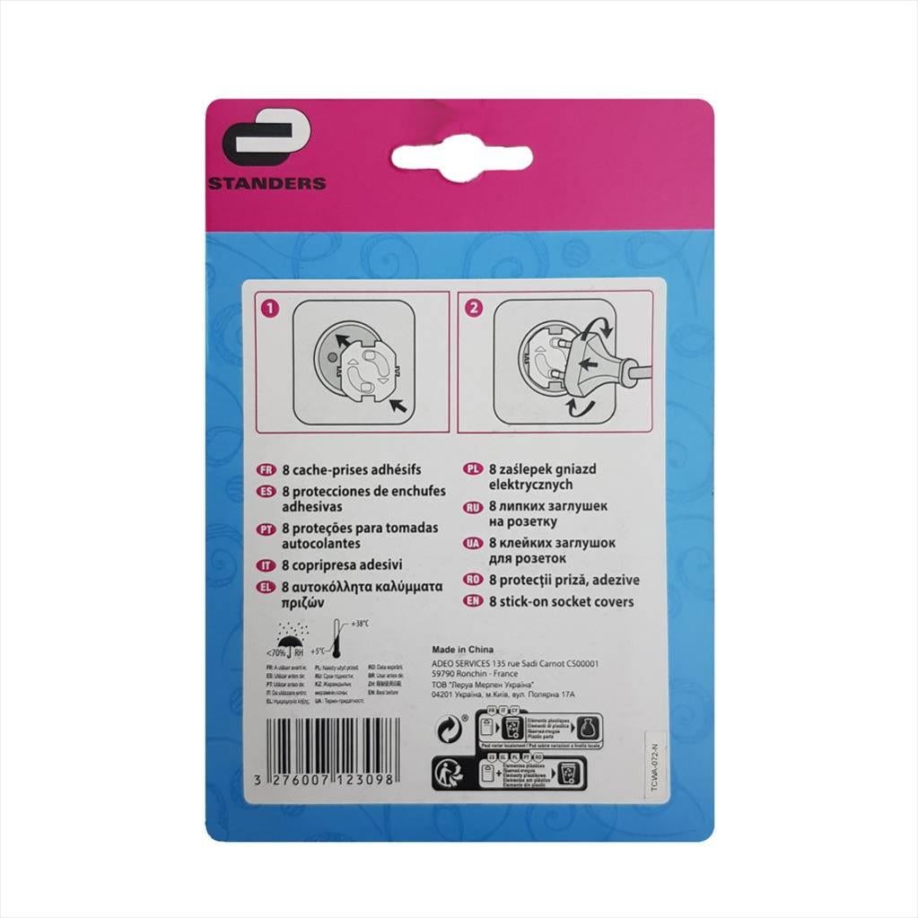 Lot De 8 Cache Prises Blanc Standers Leroy Merlin