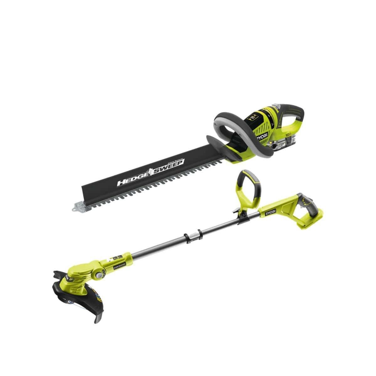 Pack Ryobi Taille Haies 18v Oneplus Lithiumplus Rht1851r25f Coupe Bordures Dresse Bordures 18v Oneplus Olt1832 Leroy Merlin