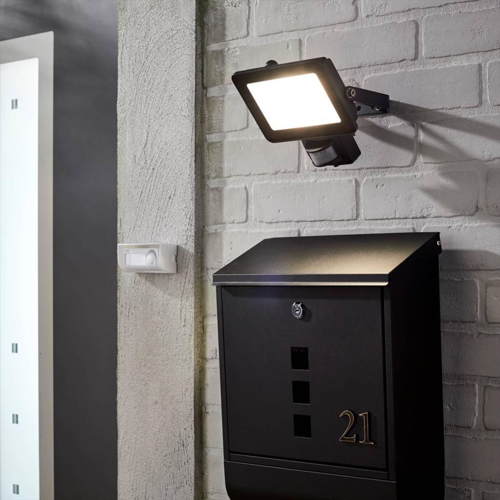 Projecteur Avec Detecteur Exterieur Led Integree 2700 Lm Gris Yonkers Inspire Leroy Merlin