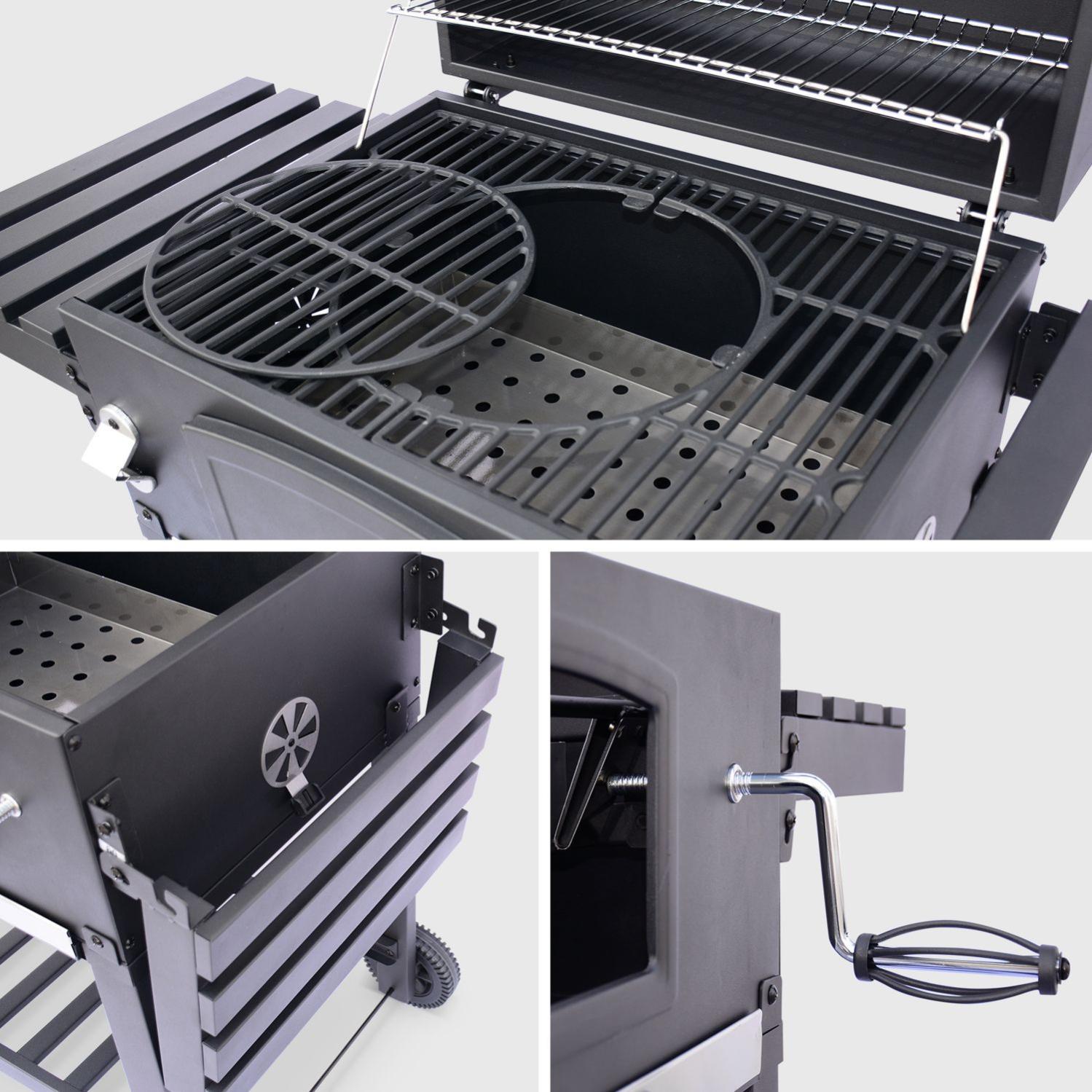 Barbecue Grill Charbon De Bois Bernard Noir Fumoir Avec Barbecue Grill charbon de bois Bernard Noir Fumoir avec
