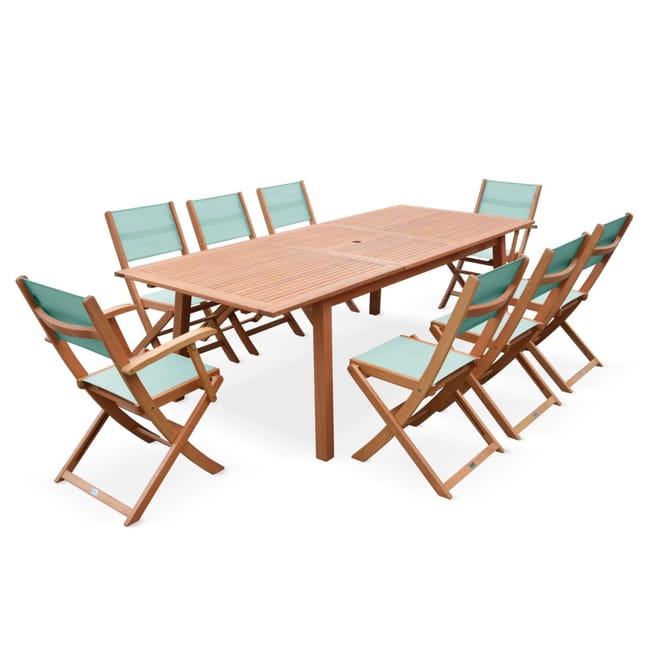 Salon De Jardin En Bois Extensible Almeria Table 180 Salon De Jardin En Bois Extensible Almeria Table 180