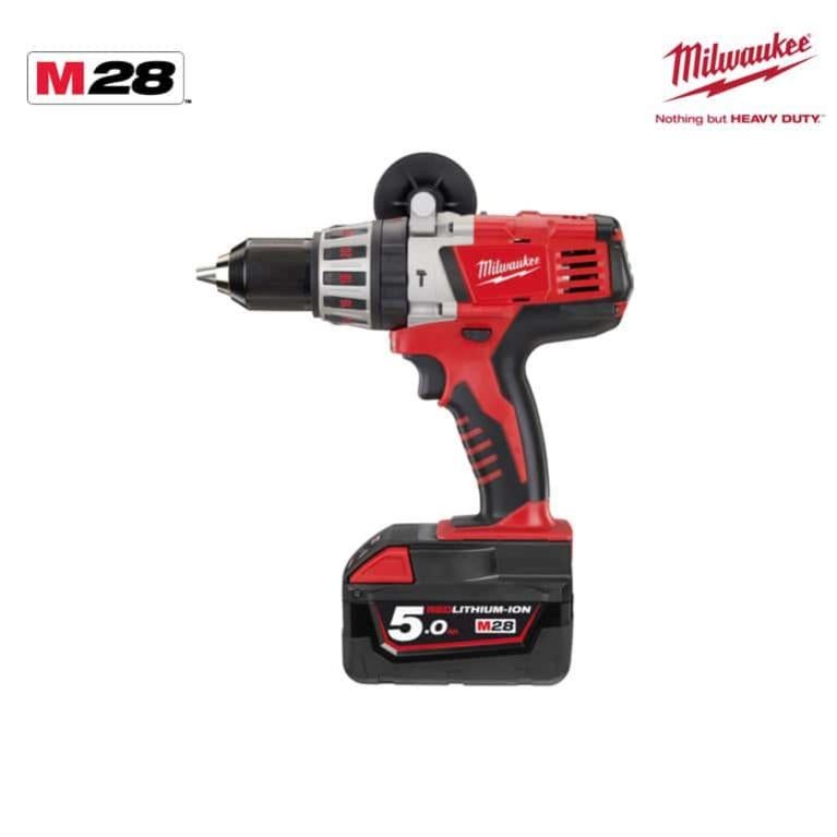 Perceuse Percussion Milwaukee Hd28 Pd 502x 2 Batteries 28v 5 0ah 1 Chargeur 4933448544 Leroy Merlin