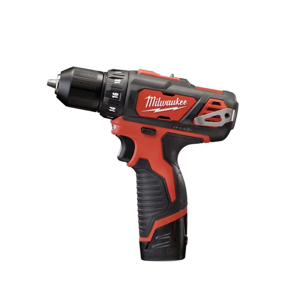 Perceuse Visseuse Milwaukee M12 Bdd 202c 12v 2 Batteries 12v Li Ion 2 0ah 1 Chargeur 4933441915 Leroy Merlin