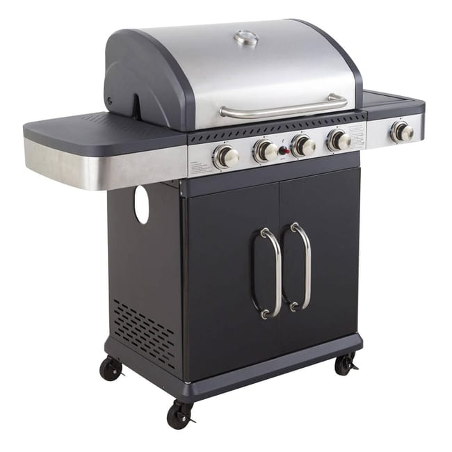 Cook'in Garden Barbecue Au Gaz Fidgi 4 Avec Thermomètre GRILL GARDEN Barbecue a gaz 4 brûleurs Fonte émaillée 62