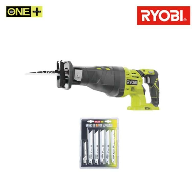Pack Ryobi Scie Sabre 18v Oneplus R18rs 0 6 Lames Oneplus Universelles Bois Et Metal Rak06rb Leroy Merlin