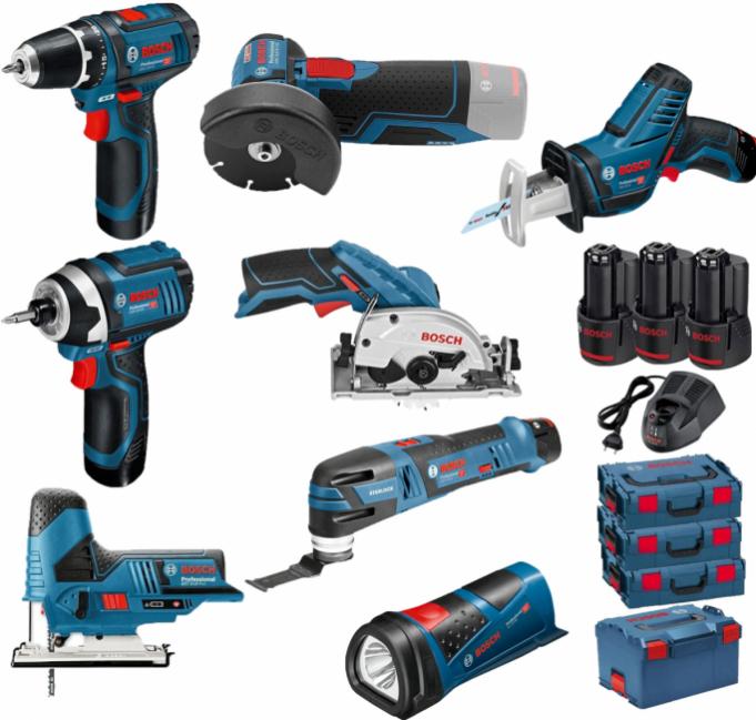 Pack 12v Bosch 8 Outils Perceuse Gsr 12v 15 Meuleuse Gws 12v 76 Visseuse A Chocs Gdr 12v 105 Scie Circulaire Gsk Leroy Merlin