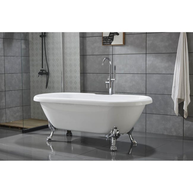 Atica Baignoire Ilot Ovale Pattes De Lion Blanc Leroy Merlin