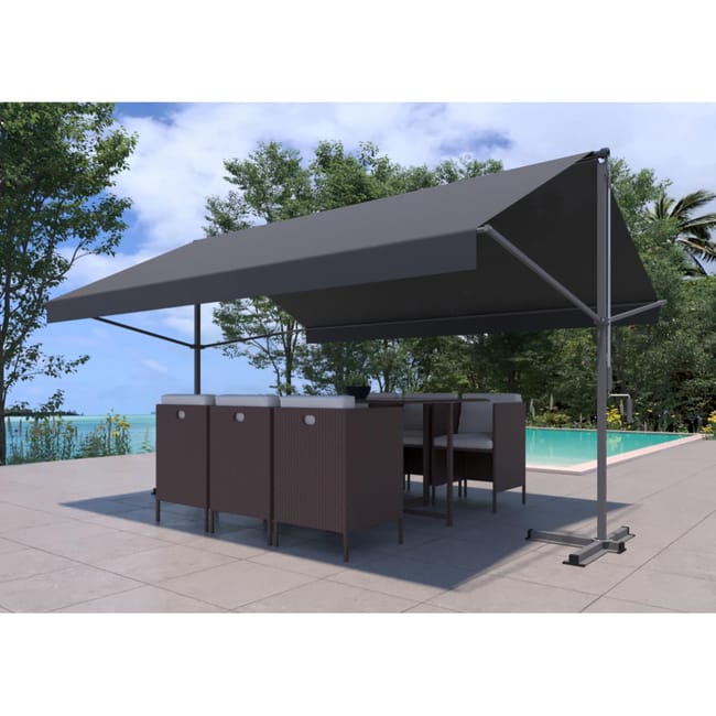 Iseo Store Banne Double Pente Gris 3780 X 1500 1500 Mm Iseo Store Banne Double Pente Gris 3780 X 1500 1500 Mm