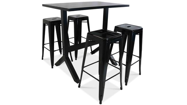 Table De Jardin Haute Et 4 Tabourets Leroy Merlin