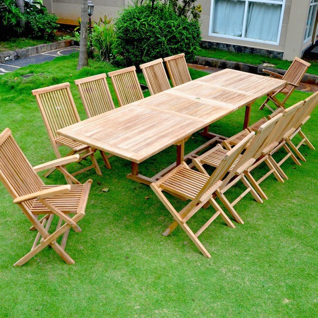 Gentilhomme Alerte Artisan table teck jardin mère fou Expression