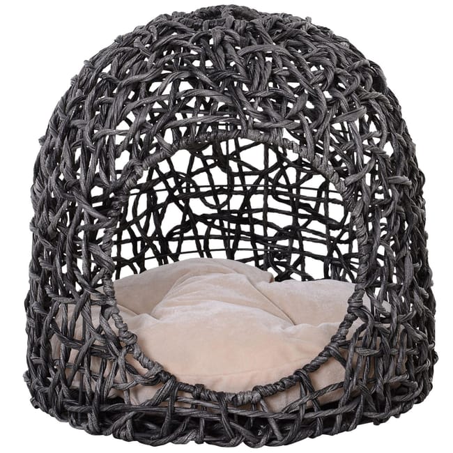 Panier Chat Coussin Resine Tressee Gris Leroy Merlin Panier Chat Coussin Resine Tressee Gris Leroy Merlin