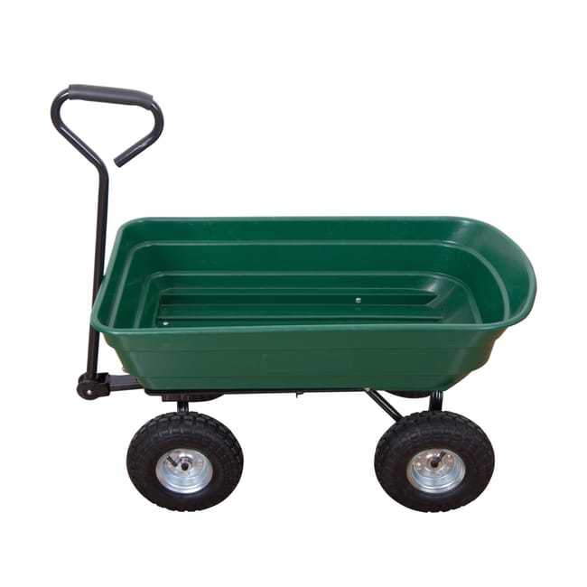 2 En 1 Chariot De Jardin A Main Et Remorque Benne Basculante