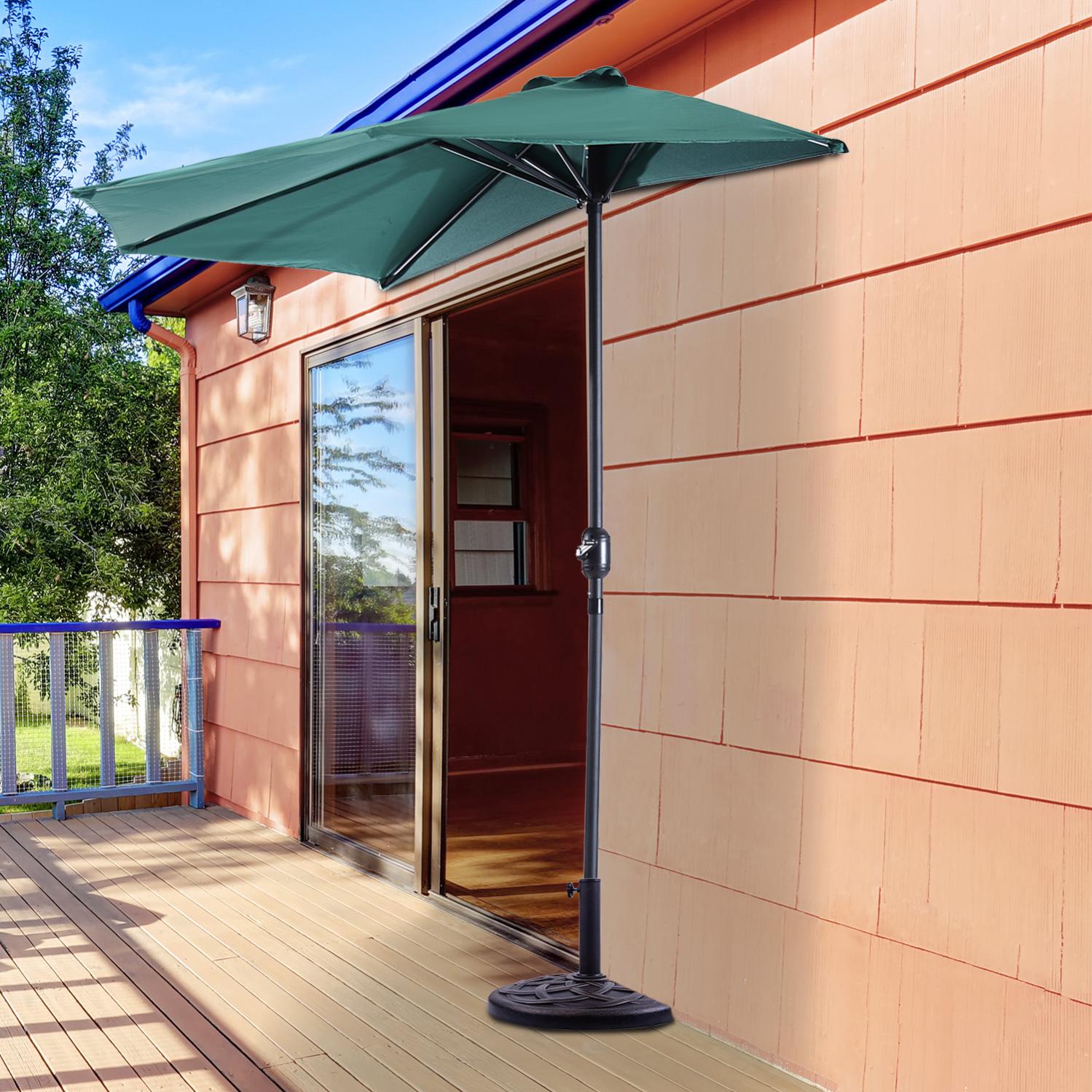 Demi Parasol Balcon Aluminium Polyester | Leroy Merlin