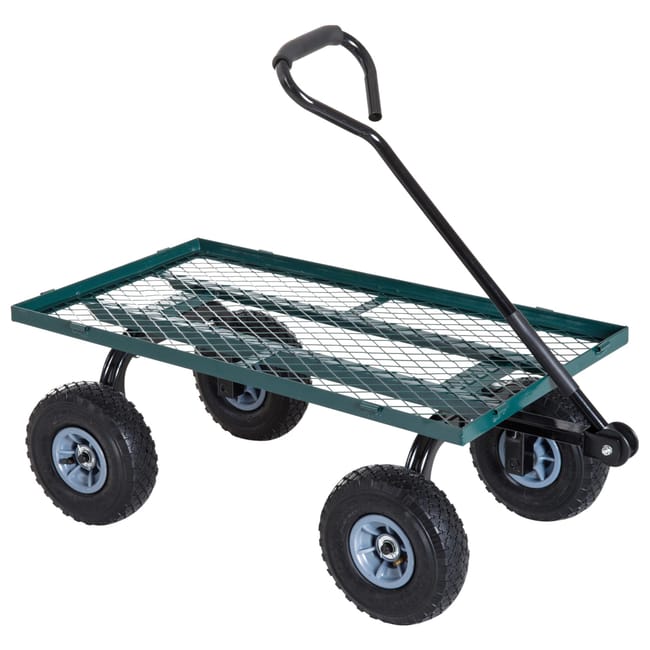Chariot De Transport Jardin 4 Roues Vert Leroy Merlin