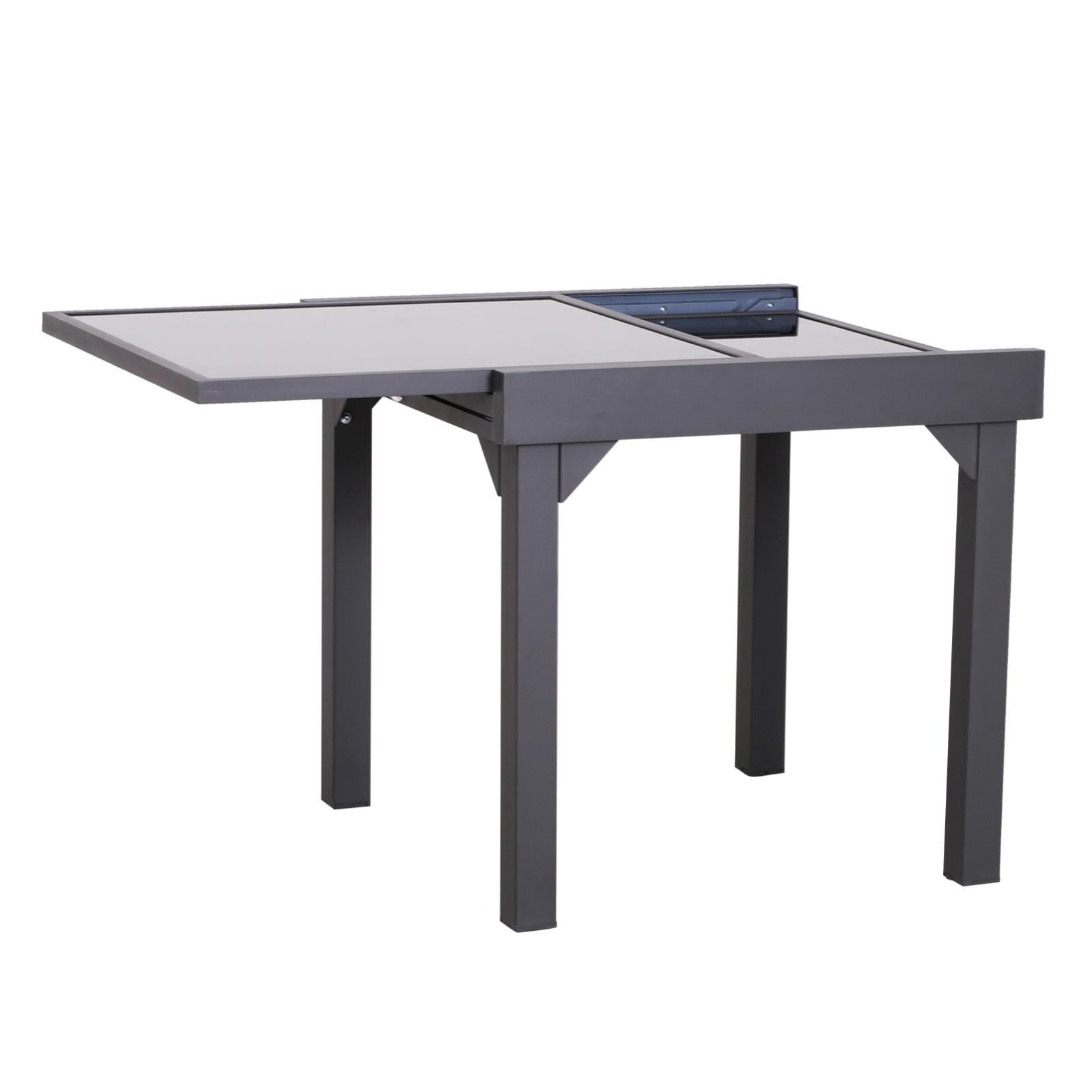  Table  Extensible De Jardin Grande  Taille  Gris Noir Leroy 