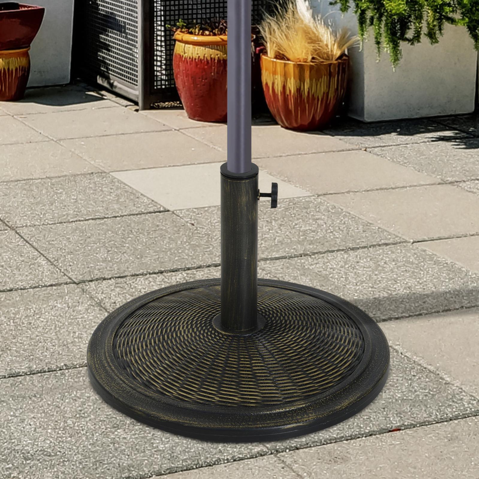 pied de parasol excentré