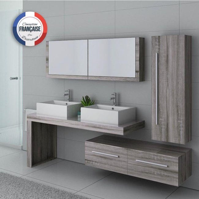Meuble De Salle De Bain Dis9350 Chene Gris Leroy Merlin Meuble De Salle De Bain Dis9350 Chene Gris Leroy Merlin