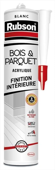 mastic d etancheite boiserie parquet et plinthe rubson 280 ml blanc leroy merlin