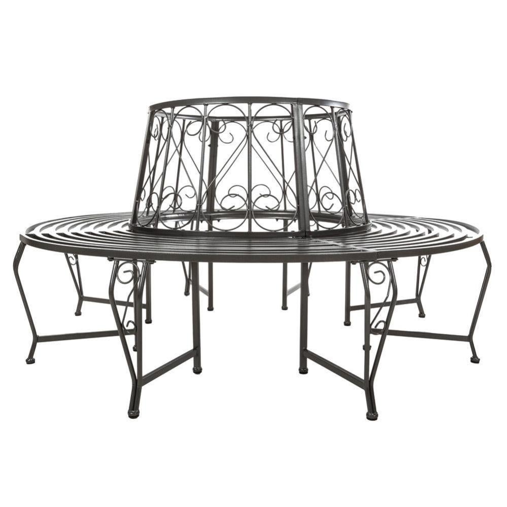 Banc De Jardin Rond 360 Pour Arbre 164cm Circulaire Ancien Metal Meuble Gris 2208010 Leroy Merlin