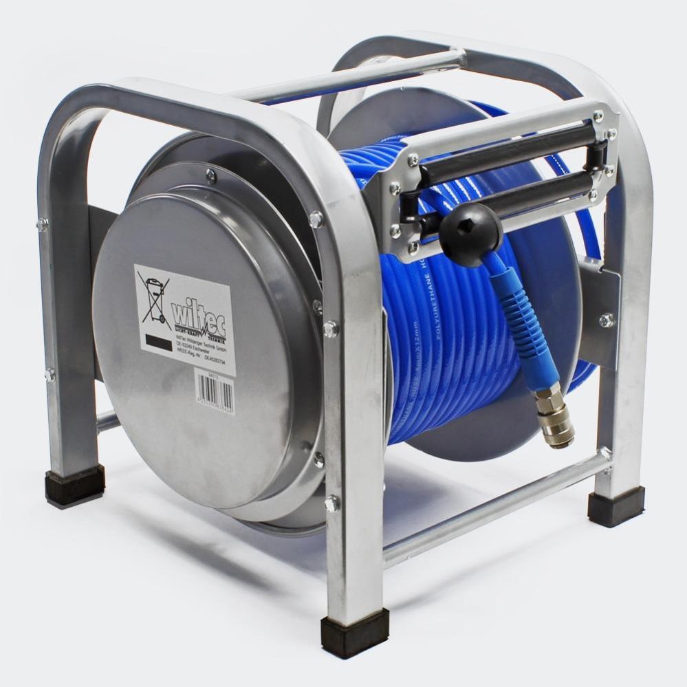 Dévidoir Automatique Enrouleur De Tuyau Pneumatique En Acier 30m 12bar ...