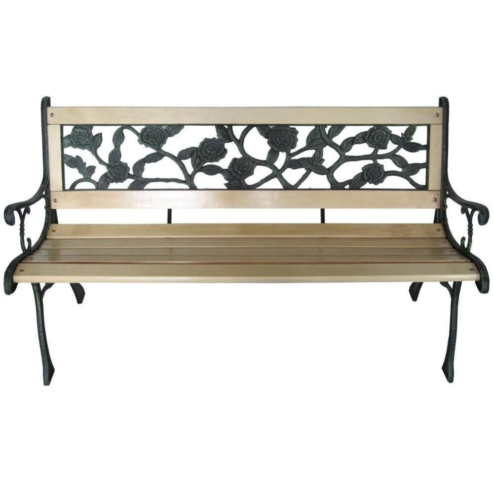 Banc De Jardin Meuble Bois Massif Metal Et Plastique 122 Cm 2201008 Leroy Merlin