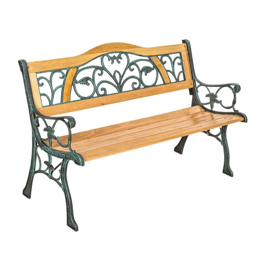 Banc Bois Et Fonte Meuble De Jardin 124 Cm 2208148 Leroy Merlin