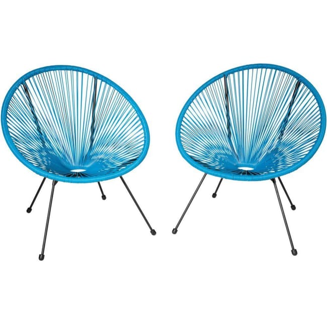 Lot De 2 Chaises De Jardin Bleu 2208267 Lot De 2 Chaises De Jardin Bleu 2208267