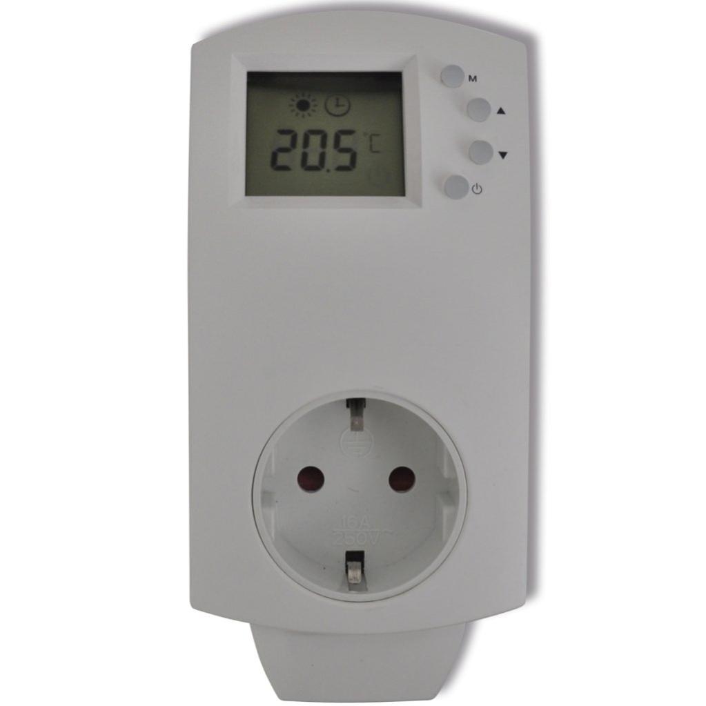 Radiateur Electrique A Brancher Sur Prise Prise Thermostat Numérique Électrique Pour Chauffage Blanc 3902036