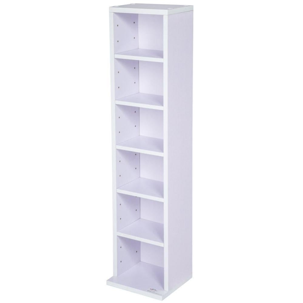 Armoire Etagere Rangement Cd Dvd Meuble De Rangement Pour 100 Cds Blanc Violet 0508023 2 Leroy Merlin
