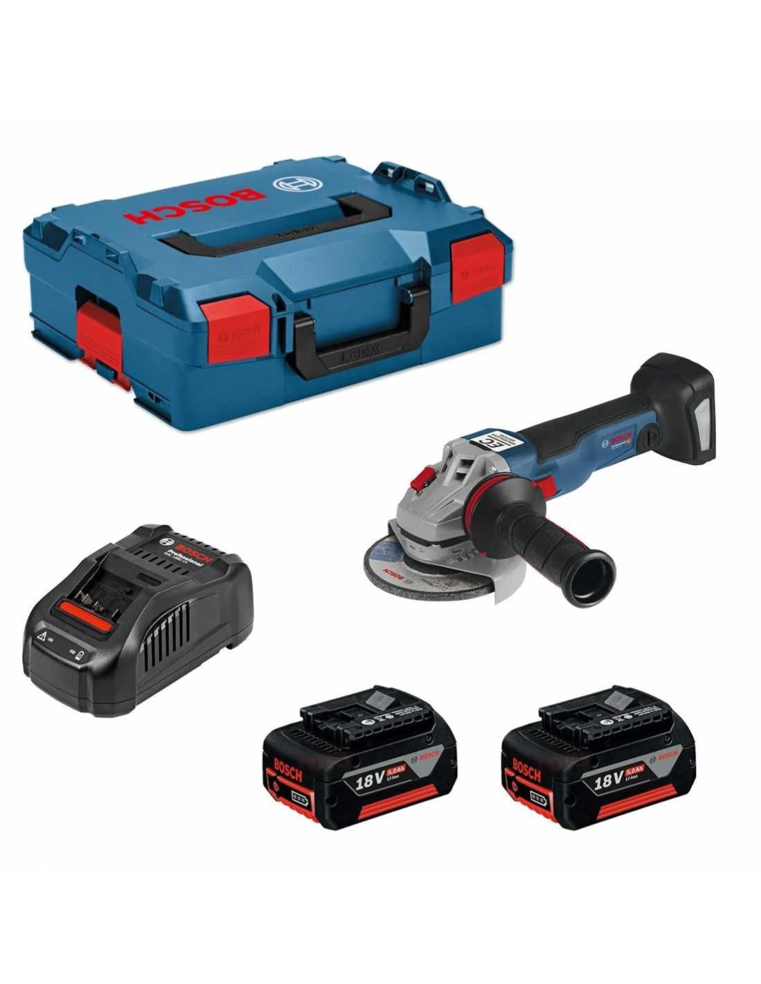 Meuleuse D Angle Bosch Gws 18v 10 C 2 X 5 0 Ah Gal1880cv L Boxx 136 Leroy Merlin