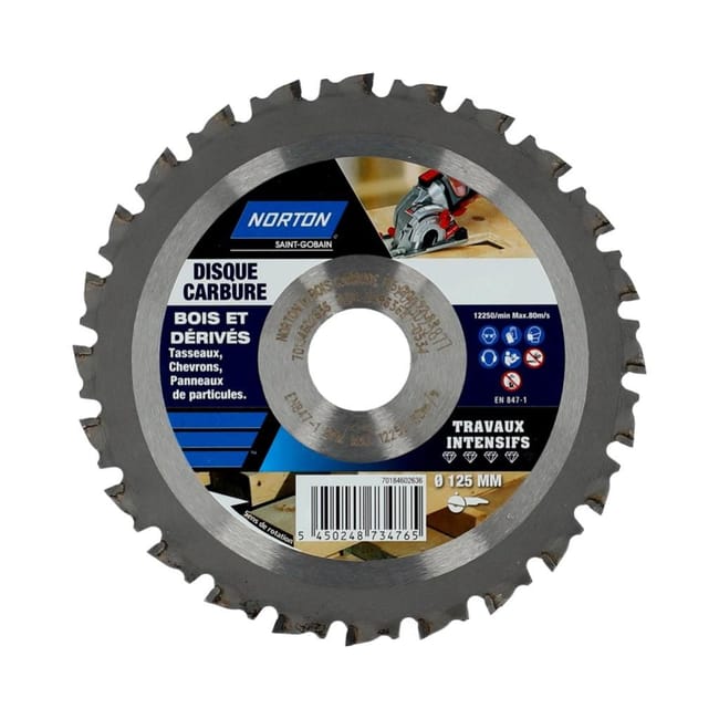 disque intensif pour bois norton diam 125 mm leroy merlin