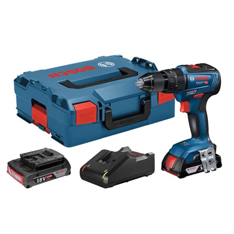 Perceuse Visseuse A Percussion 18v Bl 2x2 0ah En Coffret Bosch Gsb 18v 55 Leroy Merlin