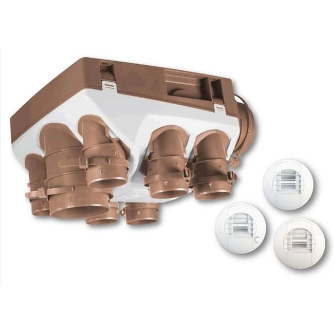 Kit Vmc Unelvent Ozeo St Khb T3 7 P Simple Flux Hygroreglable 7 Piquages Leroy Merlin