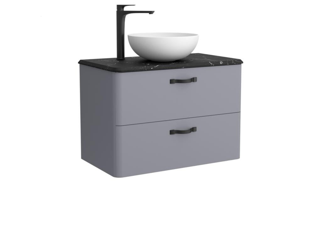 Meuble Simple Vasque L 80 X H 45 X P 45 Cm Gris Fume Desire Leroy Merlin