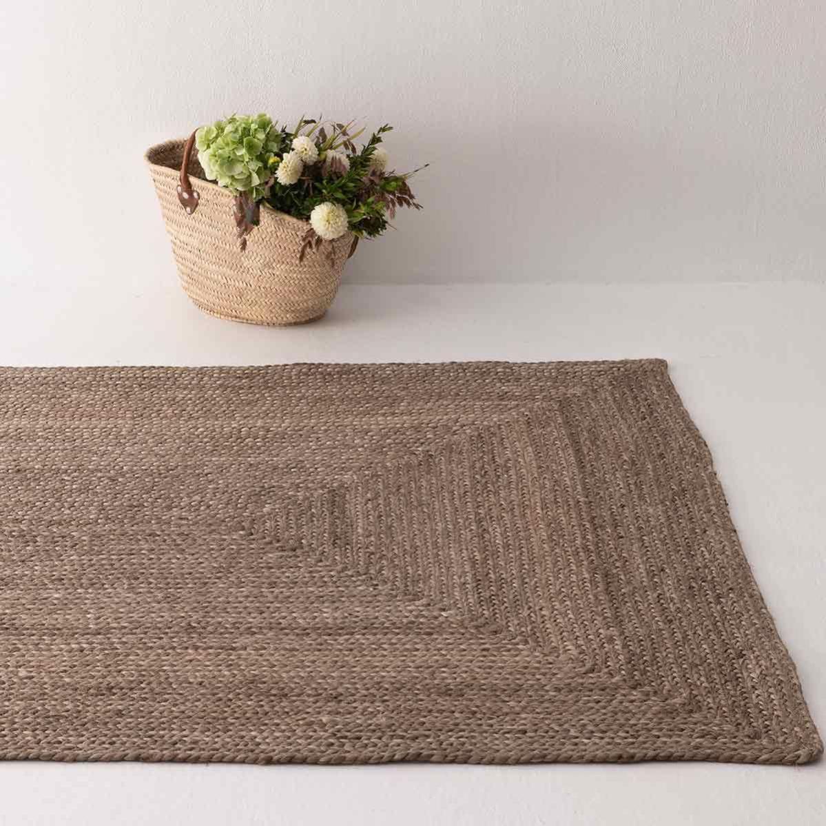  Tapis  Jute  Naturel Rectangulaire Gris Jute  60 X 120 