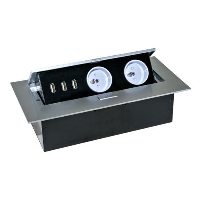 Bloc Escamotable Avec 2 Prises 230v Et 3 Prises Usb Orno Leroy Merlin Bloc Escamotable Avec 2 Prises 230v Et 3 Prises Usb Orno Leroy Merlin