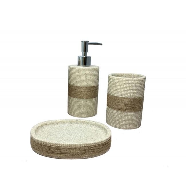 Set 3 Accessoires Salle De Bain Beige Vera Leroy Merlin Set 3 Accessoires Salle De Bain Beige Vera Leroy Merlin