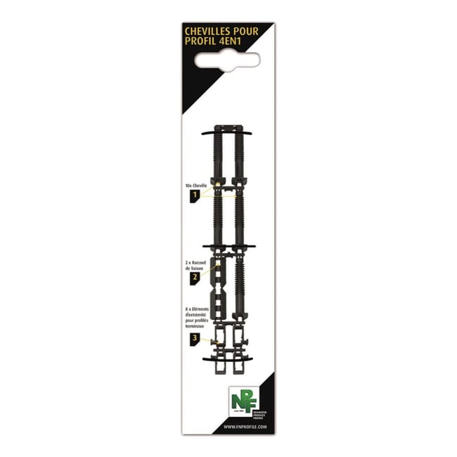 lot de 10 chevilles pour profile 4 en 1 diametre 6 3 mm leroy merlin