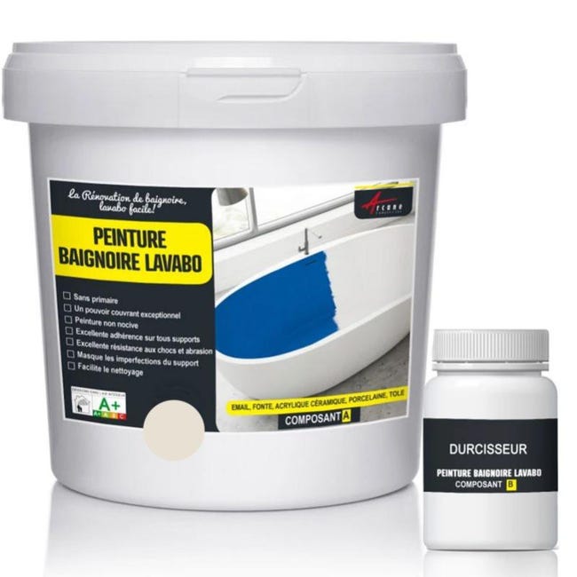 Peinture Baignoire Lavabo Resine Epoxy Renovation Baignoire Lavabo Ral 9001 Blanc Creme 1 Kg Jusqu A 3m Leroy Merlin Peinture Baignoire Lavabo Resine Epoxy Renovation Baignoire Lavabo Ral 9001 Blanc Creme 1 Kg Jusqu A 3m Leroy Merlin