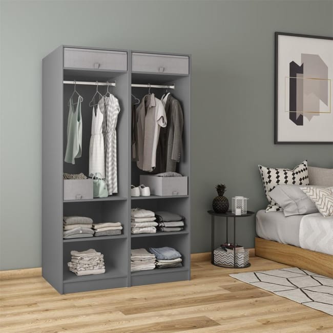 Dressing Gris H 200 X L 120 X P 60 Cm Home Leroy Merlin Dressing Gris H 200 X L 120 X P 60 Cm Home Leroy Merlin