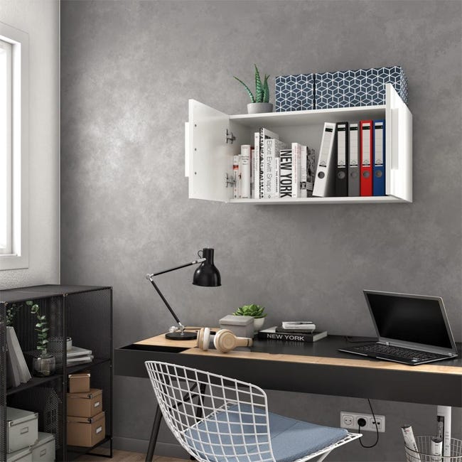 Meuble De Rangement Mural Blanc Brillant H 40 X L 80 X P 30 Cm Home Leroy Merlin Meuble De Rangement Mural Blanc Brillant H 40 X L 80 X P 30 Cm Home Leroy Merlin