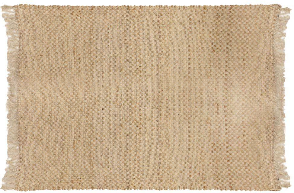 Tapis En Toile De Jute Avec Franges 120x170 Cm The Home Deco Factory Leroy Merlin