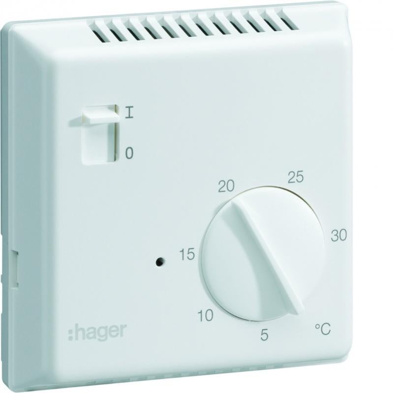 Thermostat Ambiance Electronique En Saillie Pour Chauffage Electrique Avec Entree Fil Pilote 230v Hager 25513 Leroy Merlin