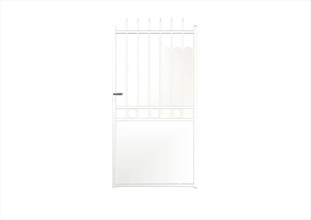 Portillon Battant Porti Ambre Pl 1x2m Gal Blanc9016 L 100x H 2 Cm Leroy Merlin