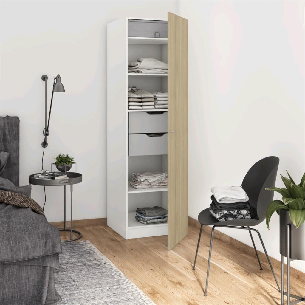 Armoire Penderie H 200 X L 60 X P 45 Cm Home Leroy Merlin