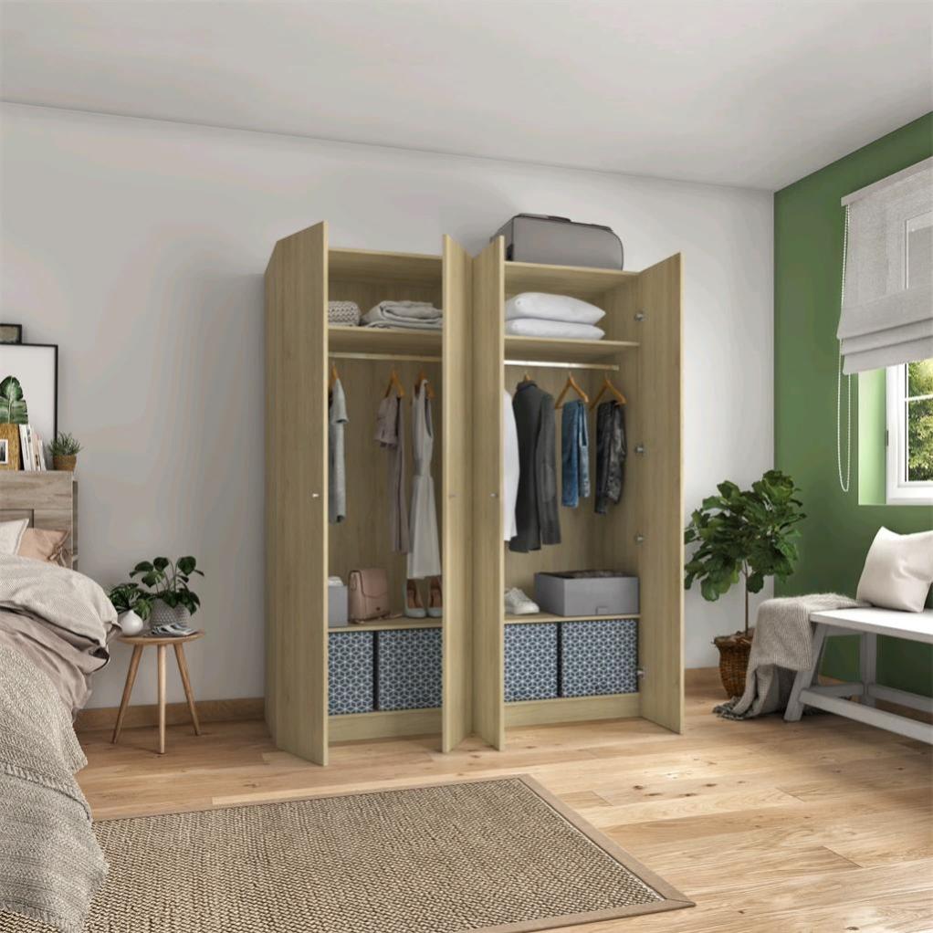 Armoire Penderie H 200 X L 160 X P 60 Cm Home Leroy Merlin