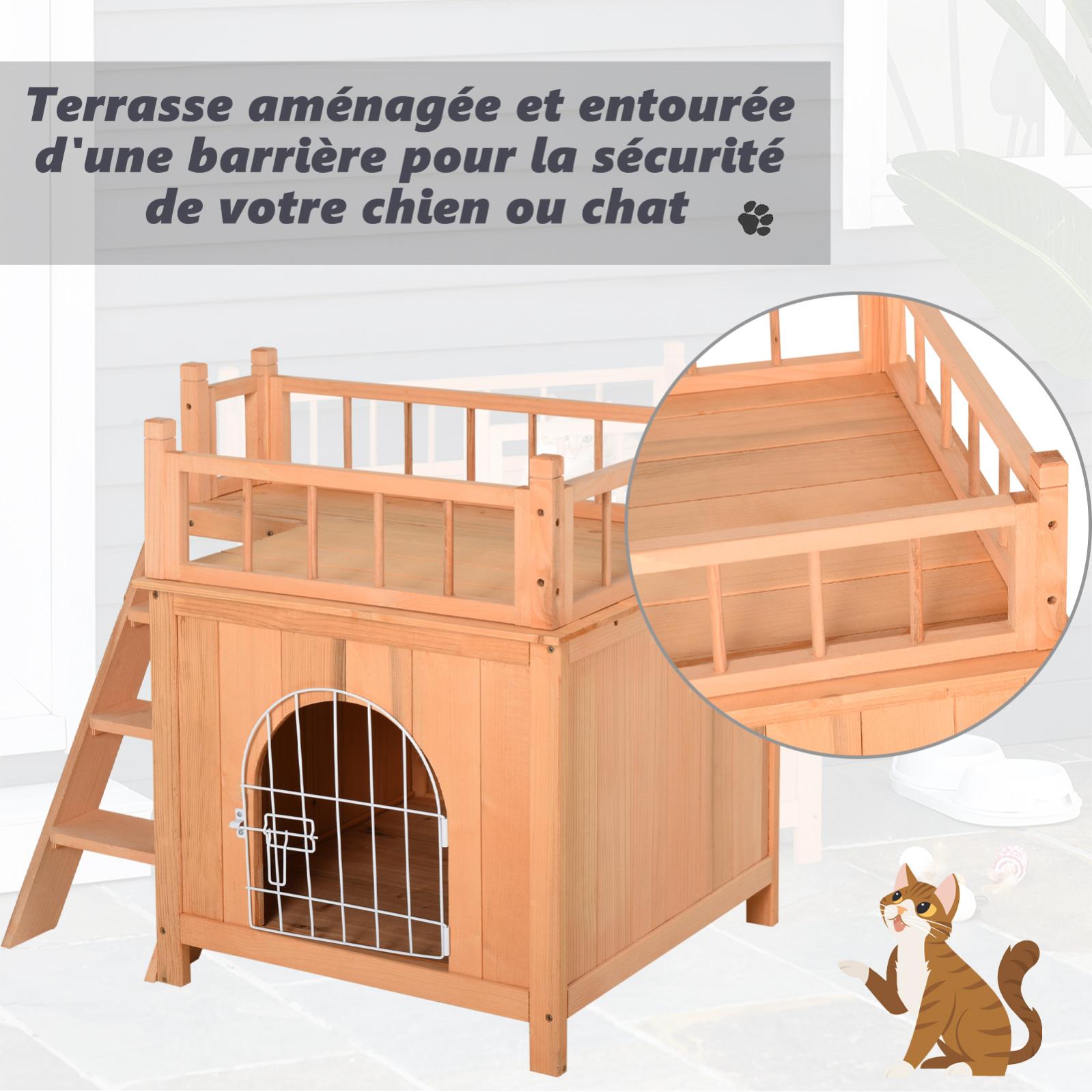 Niche Villa Avec Terrasse Et Escalier Pour Chien Chat Leroy Merlin