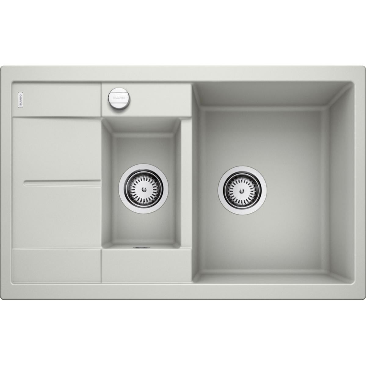 Evier Blanco Metra 6s Compact Silgranit Gris Perle Vidage Automatique Leroy Merlin